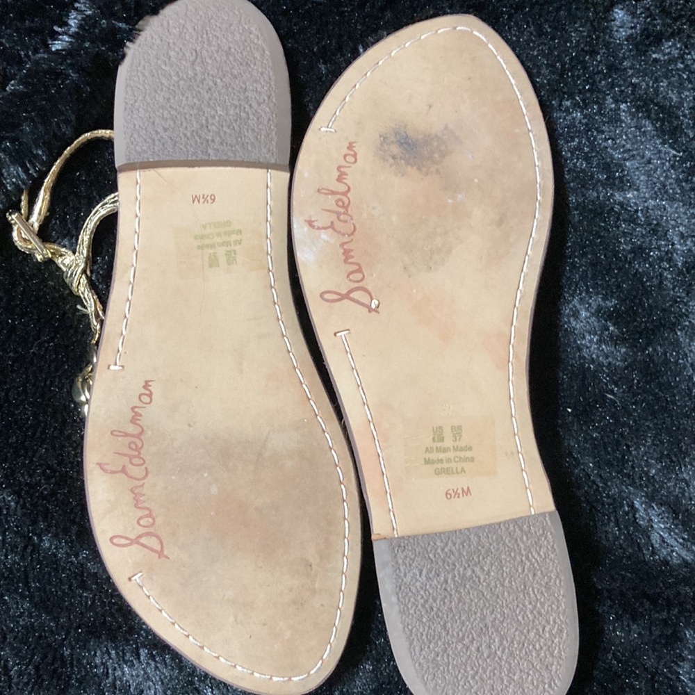 Sam Edelman Gold sandals size 6 1/2 - Picture 3 of 3